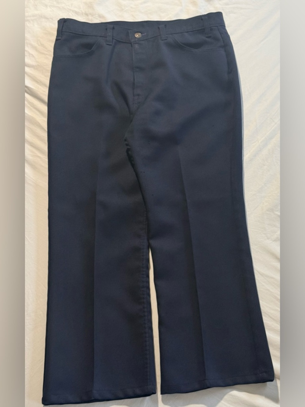 Vintage 60s USA Made Levi's Men's Dark Navy  Cotton Twill Trousers 42 Talon Zip